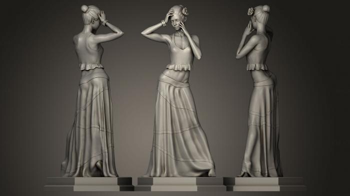 نموذج ثلاثي الأبعاد لآلة CNC تماثيل الفتيات راقصة